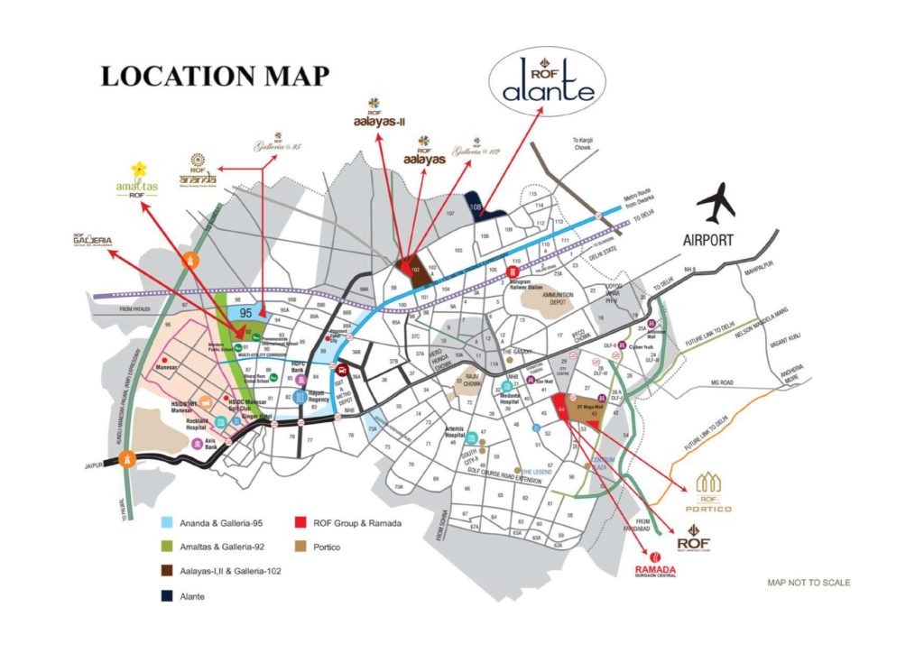 Location Map ROF Alante Sector 108 Gurugram