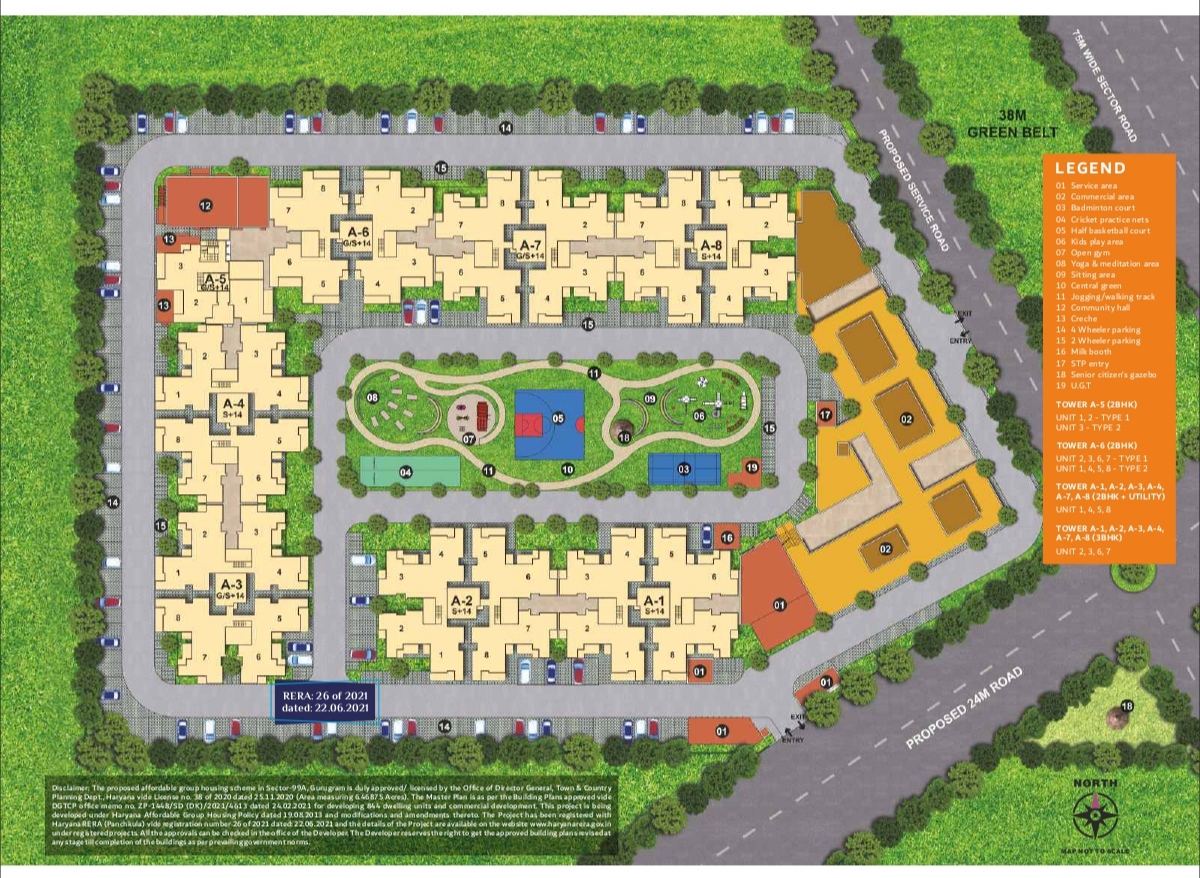 Site Plan Habitat Prime Sector 99A Gurgaon