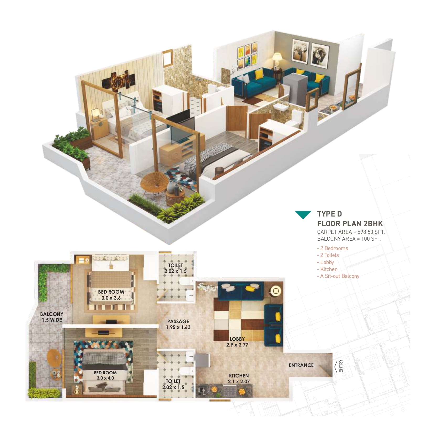 Pyramid Heights 2BHK Type D